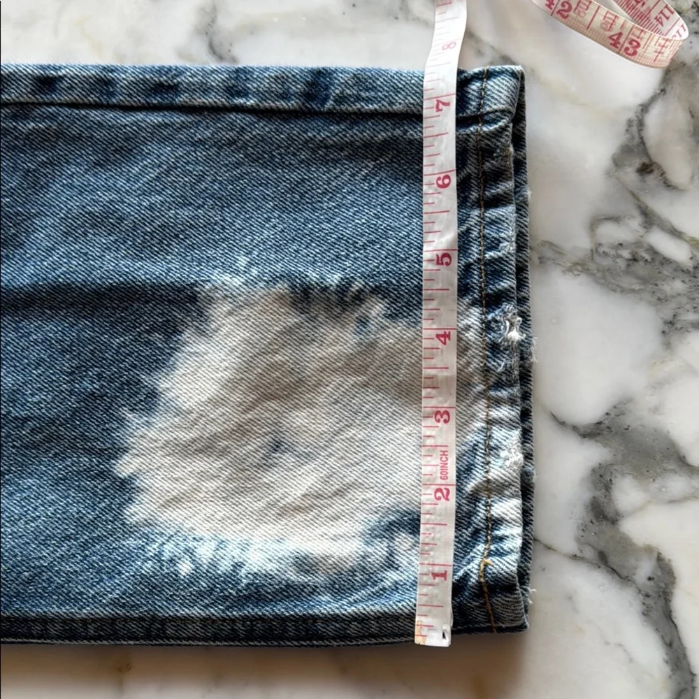 PacSun Blue & White Straight Leg Tie Dye Jeans Women’s size 24 - Picture 8 of 13
